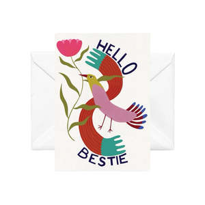Studio Soph: Hello Bestie - illustrated card by Studio Soph