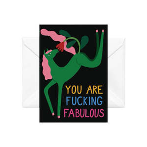 Studio Soph: Fucking Fabulous - illustrated card by Studio Soph