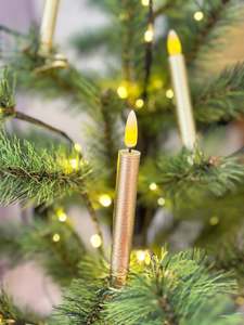 Featured: Gold Deluxe 10pcs Christmas Tree Candle Set