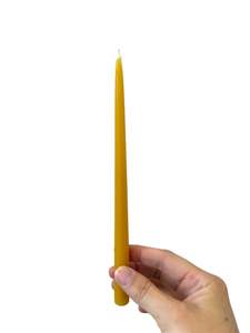 Homewares: Mini Beeswax Taper Candle - Yellow (D)
