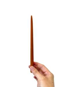 Mini Beeswax Taper Candle - Orange (C)