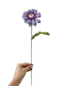 Homewares: Crocheted Gerbera - Purple
