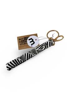 Accessories: Key Wristlet - Gum Blossom Black