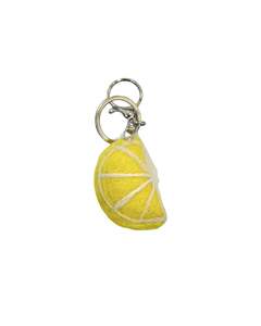 Lemon Felted Wool Keyring/Clip