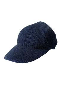 Accessories: Possum Merino Peak Cap - Midnight Blue