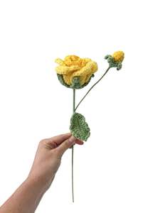 Yellow: Crocheted Rosa - Yellow
