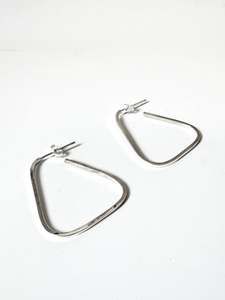 Silver Open Pear Shape Earrings