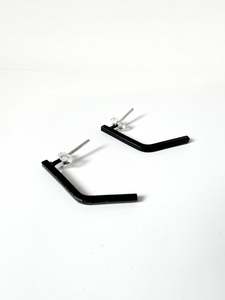 Black Small Bent Earrings