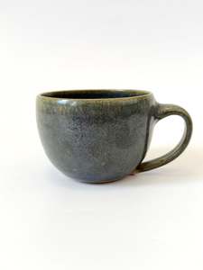Ceramics: Handmade Ceramic Everyday Round Mug - Kelp