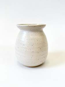 Ceramics: Handmade Ceramic Flower Vase - White (C)