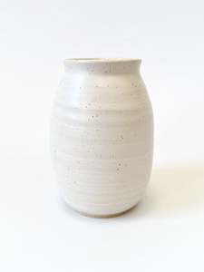 Handmade Ceramic Flower Vase - White (A)