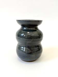 Handmade Ceramic Flower Vase - Dark Denim (B)