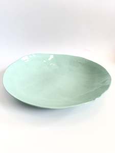 Aqua Blue Bowl - One of a Kind Ceramic - 27cm
