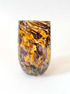 Glassware: Handblown Glass Tumbler - Tortoiseshell