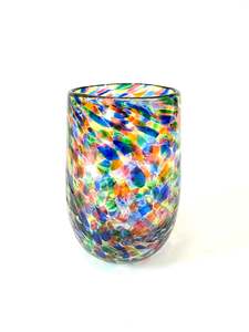Glassware: Handblown Glass Tumbler - Peacock
