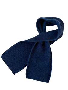 Dash Possum Merino Keyhole Scarf - Midnight Blue
