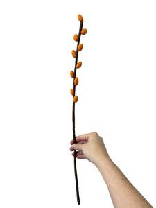 Store17: Bud Stem - NZ Felted Wool - Orange