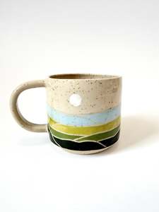 Ceramic Landscape Mug - Green & Blue