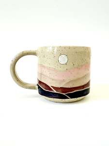 Ceramics: Ceramic Landscape Mug - Purple & Pink
