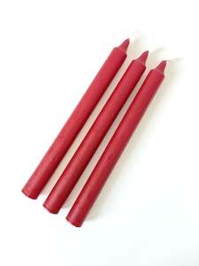 Cherry Coloured Candle - 240mm