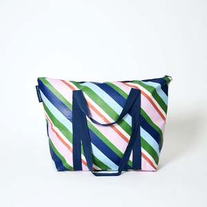 Products: Medium Zip Tote Bag - Rugby Stripe