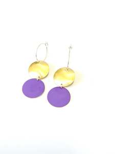 Lovefool Jewellery: Domed Dot Earrings - Violet