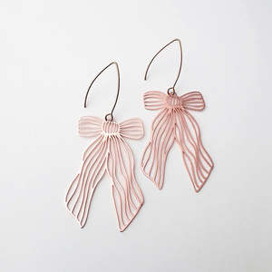 Jewellery: Pretty Bow earrings in Rose Gold
