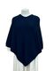 Possum Merino Poncho - Midnight Blue