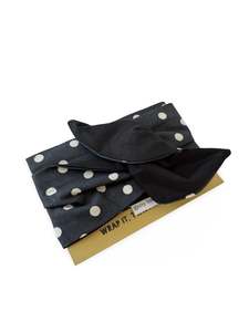 Gerty Brown: Girlband - Charcoal Polka Dot / Black