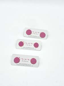 Lovefool Jewellery: Dot Stud Earrings - Neon Pink