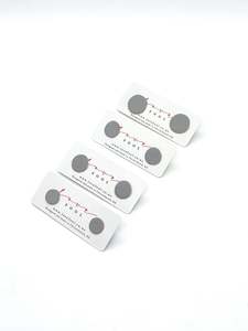 Dot Stud Earrings - Light Grey