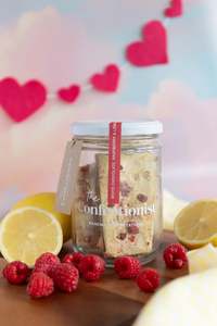 The Confectionist: Limited Edition White Chocolate Raspberry & Lemon Toffee - Jar, 200G