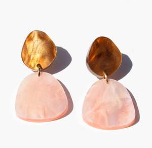 Jewellery: Willow Earrings - Blush / Amber