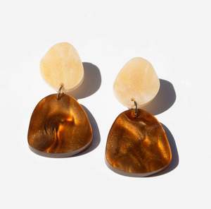 Jewellery: Willow Earrings - Amber / Peach