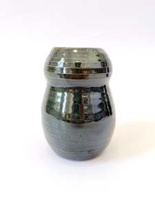 Handmade Ceramic Flower Vase - Pounamu Gloss (A)