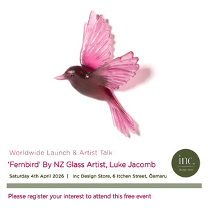 Products: *PREORDER* Fernbird / Mātātā - Glass artwork by Luke Jacomb