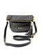 Mini Slouch - Black leather with Protea Patch lining