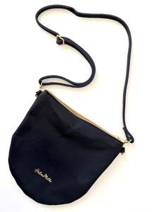 Bags: Party Pouch Handbag - Navy Leather