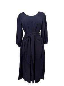 Clothing: Long Sleeve Mollie Dress - Navy Blend