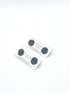 Lovefool Jewellery: Dot Stud Earrings - Dark Grey