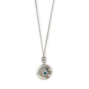 Jewellery: Starburst Profile Pendant Necklace with London Blue Topaz HH052
