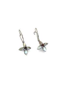 Jewellery: Lucent Hoop Earrings with Garnet - by Holly howe HH053