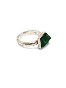 Jewellery: Pounamu & Sterling Silver Ring: Te Whare #2 (RI-WH1)
