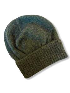 Possum Merino Turn Back Beanie - Moss