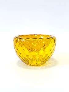 Textured Handblown Glass Mini "Fulvio" Bowl - Brilliant Gold