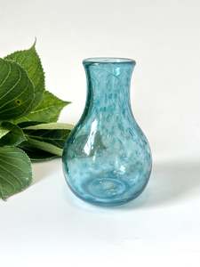 Glassware: Teal Bubble Mother's Day Vase by Keith Grinter - Exclusive to Inc Store
