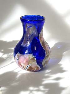 Glassware: Cobalt Petal Pink Shard #1 Mother's Day Vase by Keith Grinter - Exclusive to Inc Store