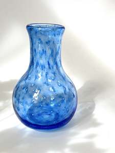 Glassware: Blue Bubble Mother's Day Vase by Keith Grinter - Exclusive to Inc Store