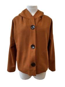 "Ava" Wool Blend Jacket - Burnt Orange