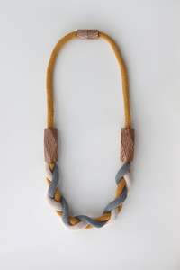 Twisted Rope Necklace - Mustard